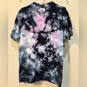 READ A BOOK | Oversized Tie Dye Cotton Tee with Embroidery | EUC | S